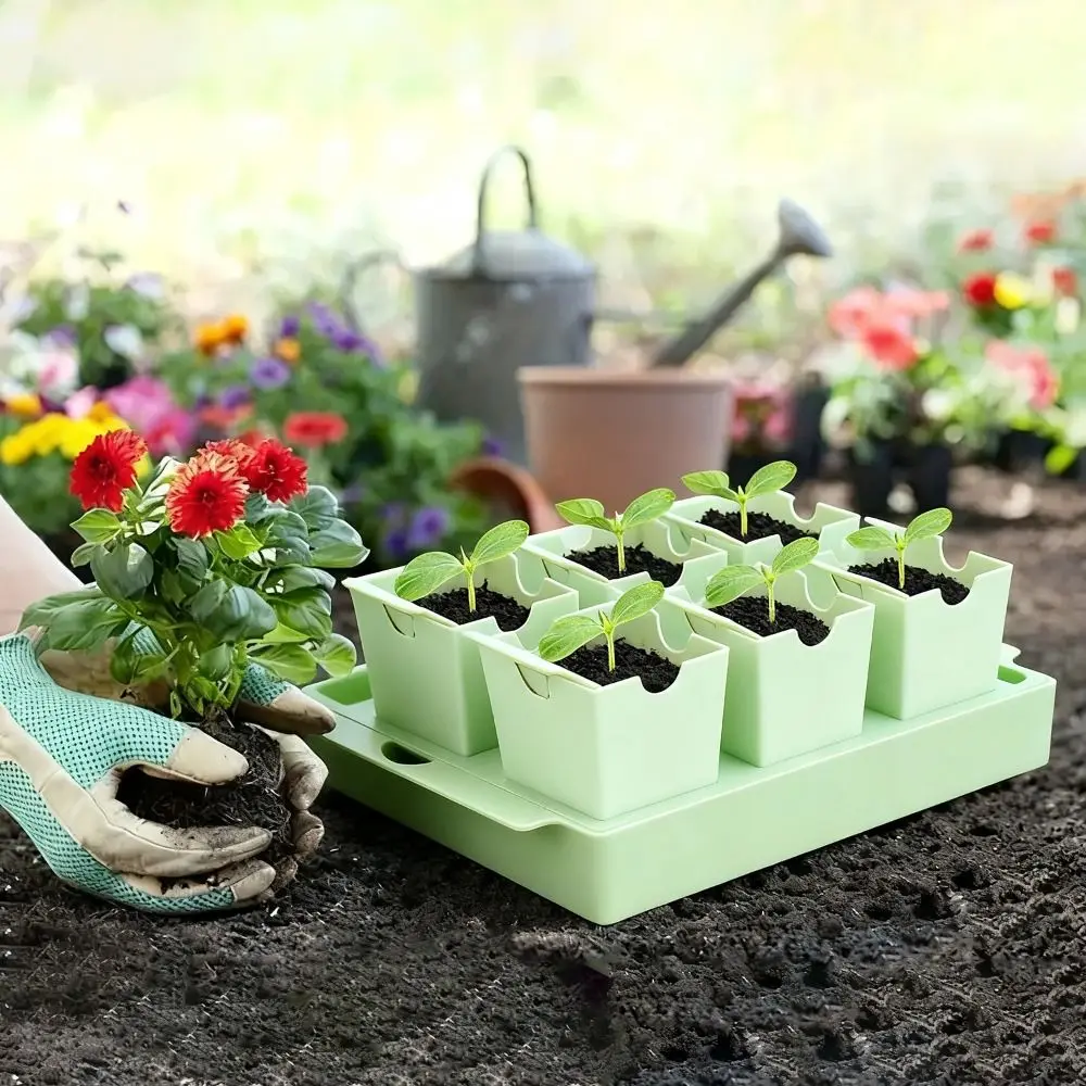 Seed Starter Trays - Zaadstartbak voor twee doeleinden Herbruikbare 9