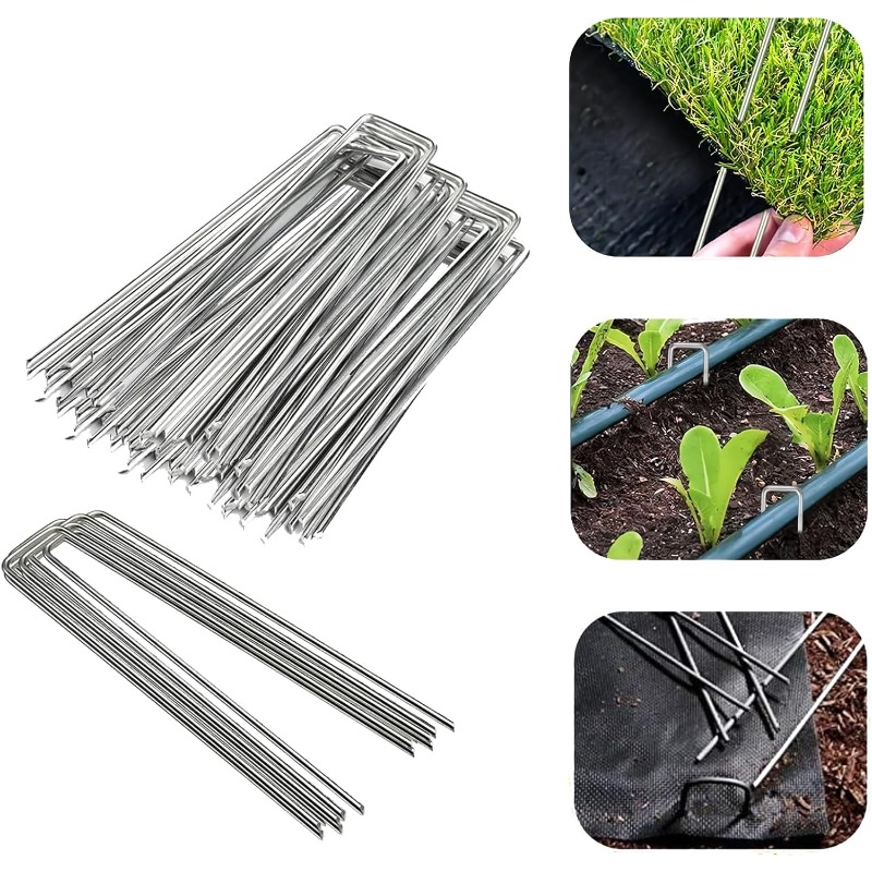 Gardening Tools Used - 10 stuks U-vormige tuinnagels Kunstgrasnagels Zware