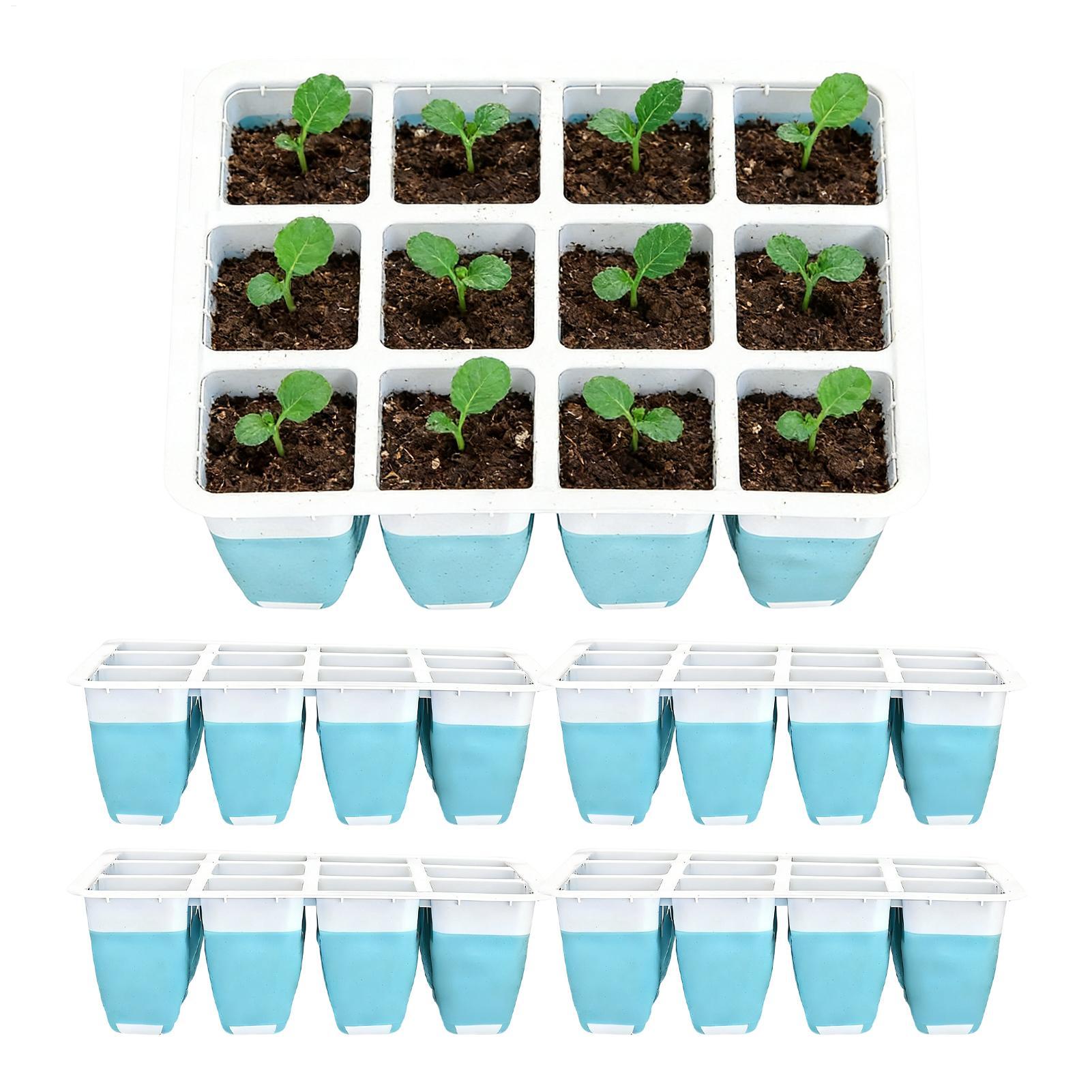Seed Starter Trays - 5-pack siliconen zaaitrays met 60 cellen,