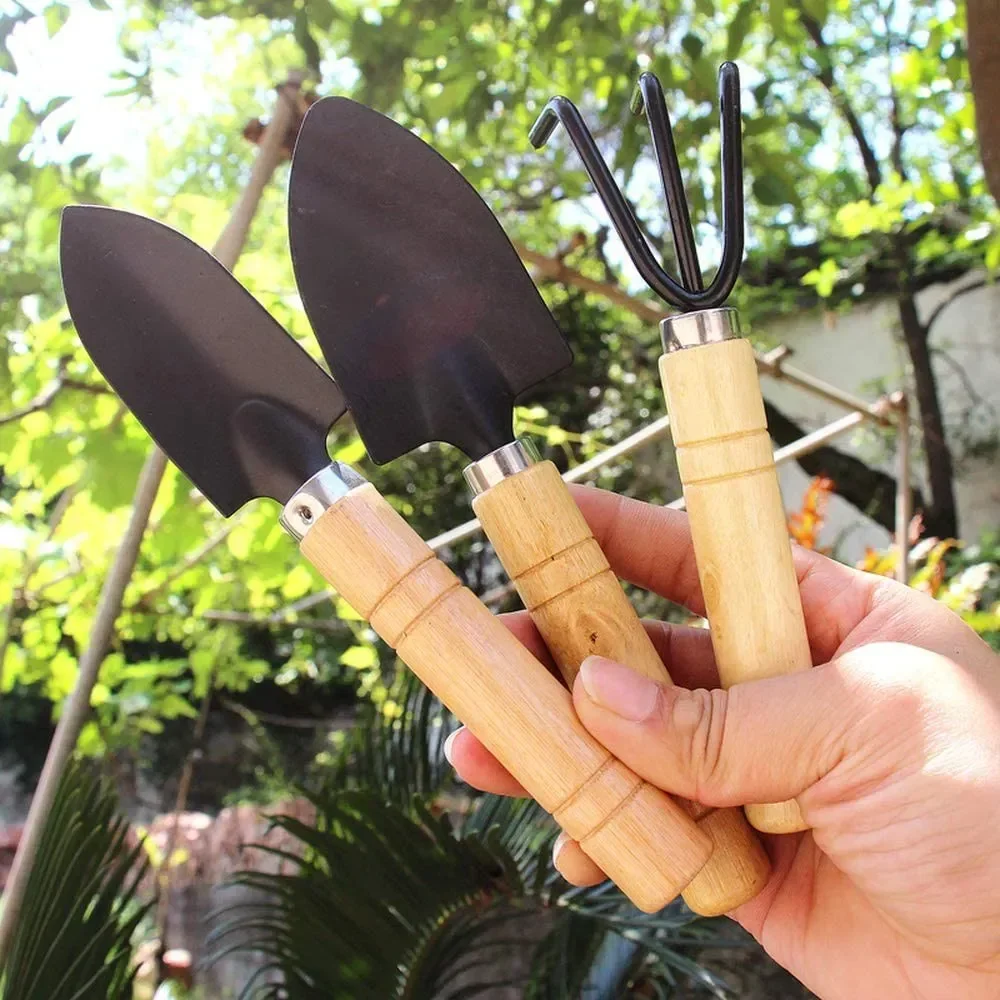 Gardening Tools Usa - 3-delige mini-tuinset, klein formaat, voor binnenplanten,