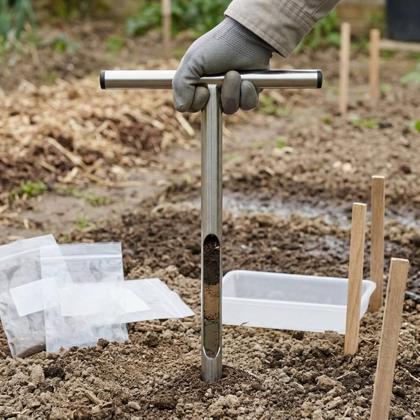 Gardening Tools Uses - Roestvrijstalen bodemmonsternemer Eenvoudig te gebruiken Bodemmonsternemer