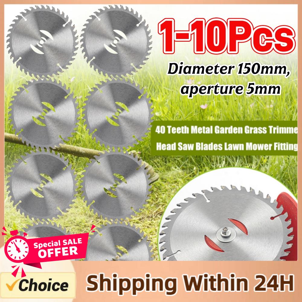 Gardening Tools Usa - 1-10PCS Grastrimmer Vervangbaar Mes 150mm 40