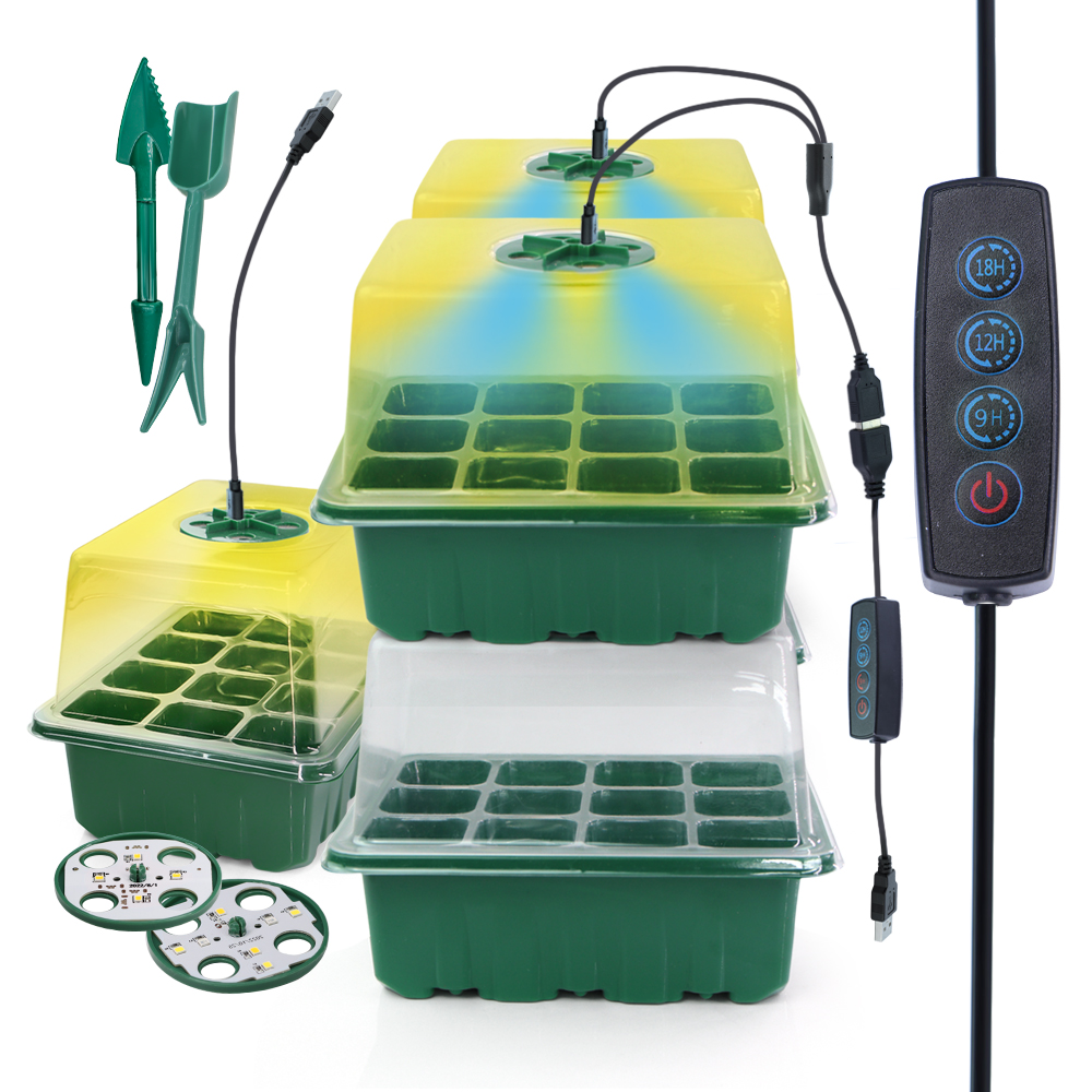 Seed Starter Trays - LED Kwekerij Potten met Grow Light