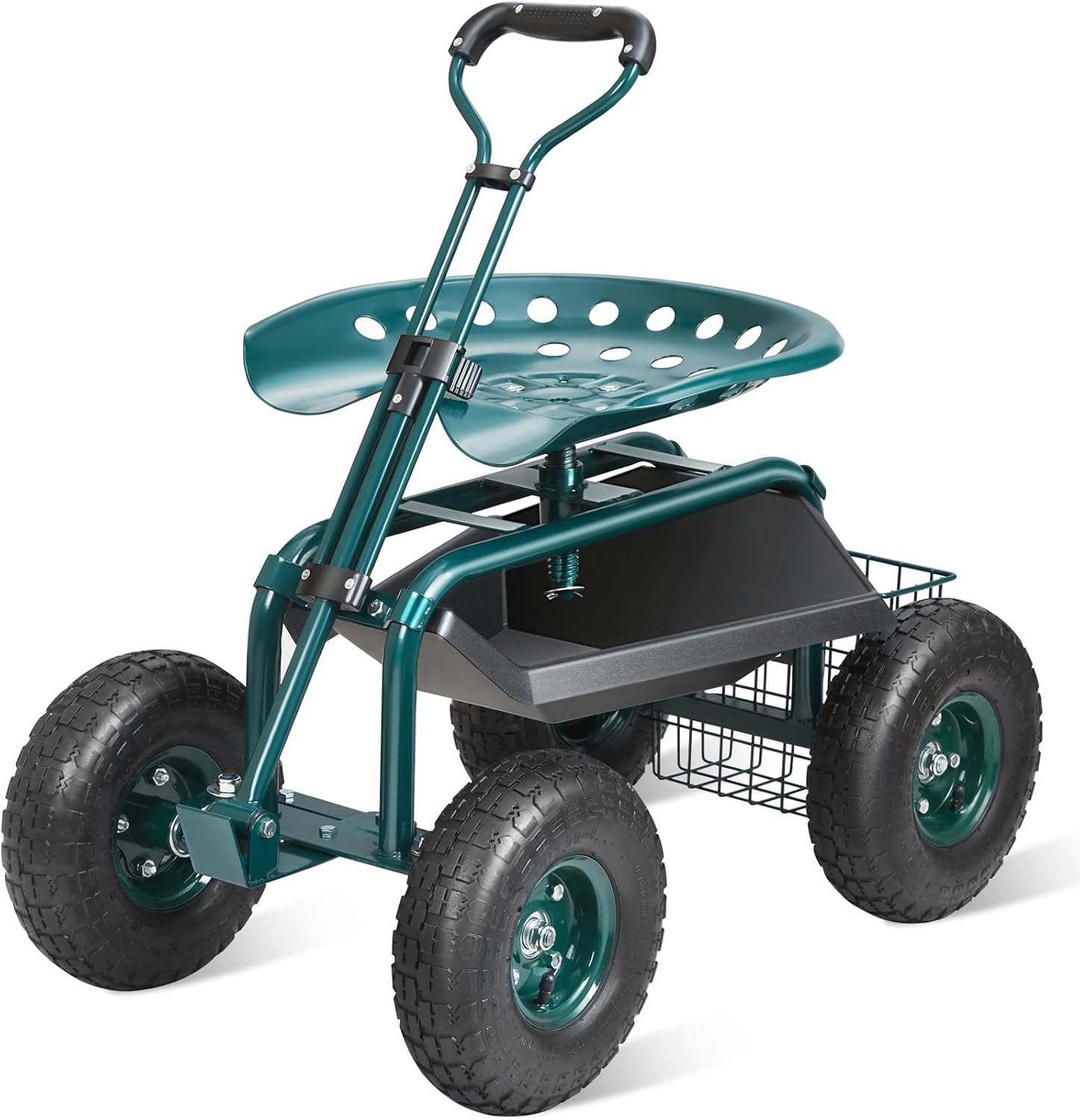 Gardening Tools Uses - Tuinwagen met wielen en werkzitting, tuinkruk