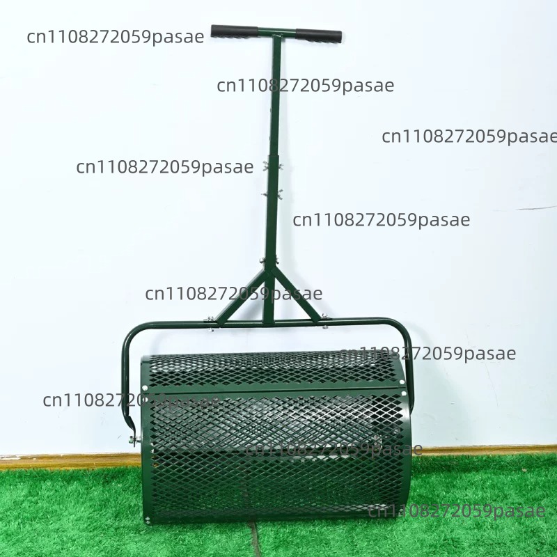 Gardening Tools Basket - Duw-trek meststofstrooier met ijzeren mand, roldeksel,
