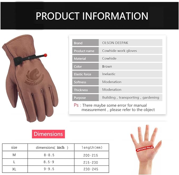 Koeienhuid lederen handschoene - Garden Gloves Thorn Proof recensie en prijs