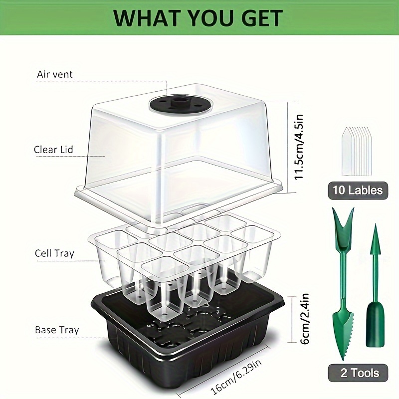 1/2/3-pack 12/24/36-cellige za - Seed Starter Trays recensie en prijs