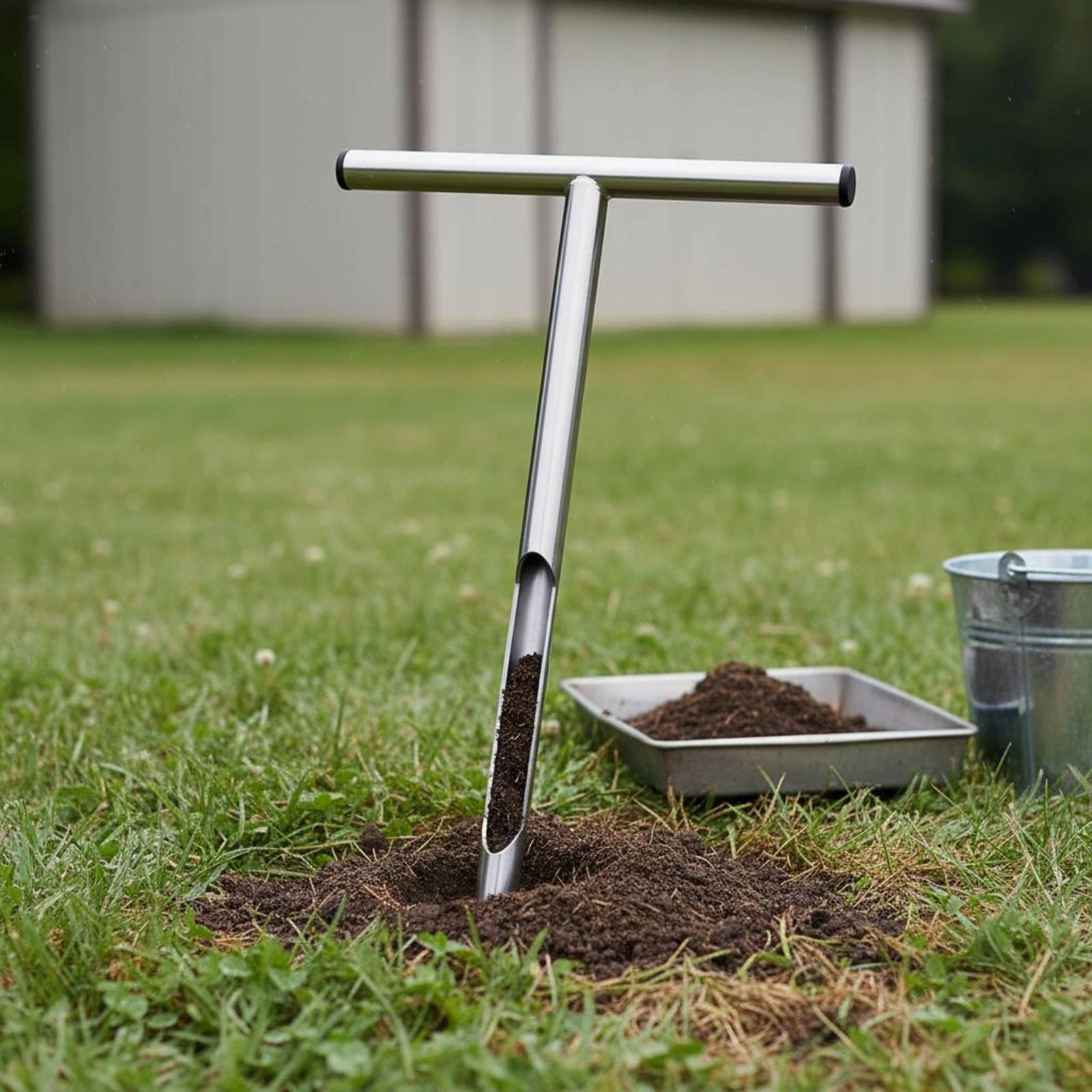 Roestvrijstalen bodemmonsterne - Gardening Tools Uses recensie en prijs