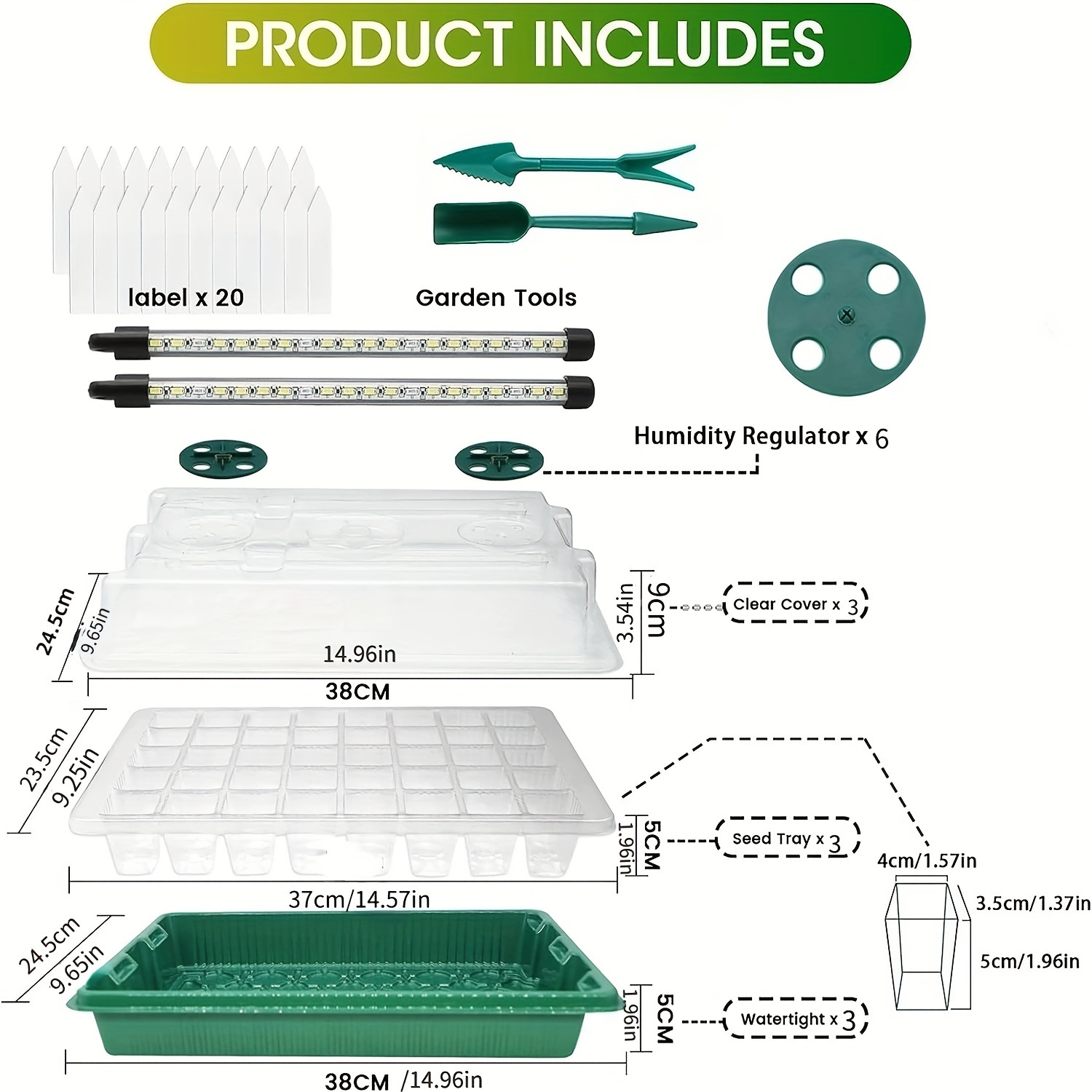 Zaai-trays met hoge koepel kie - Seed Starter Trays recensie en prijs