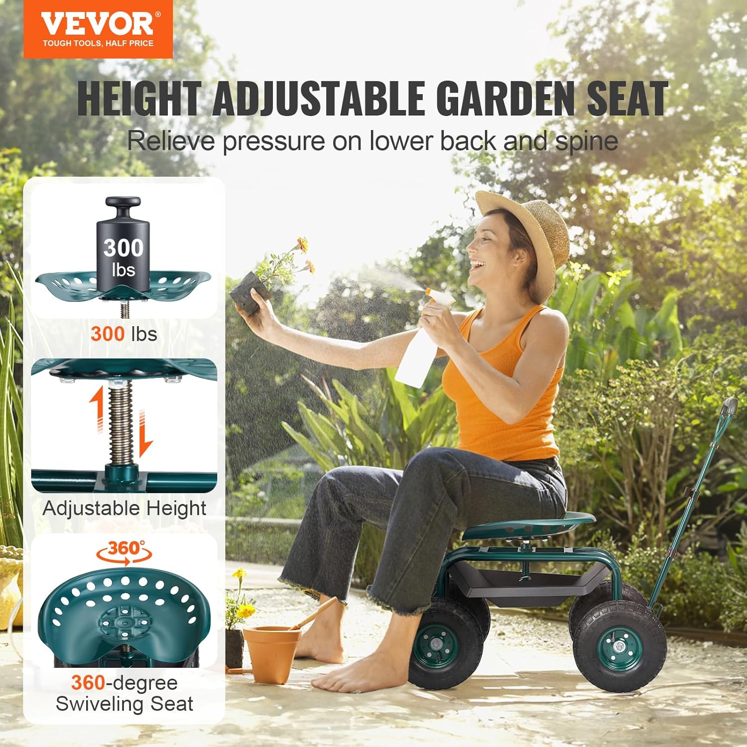 Tuinwagen met wielen en werkzi - Gardening Tools Uses recensie en prijs