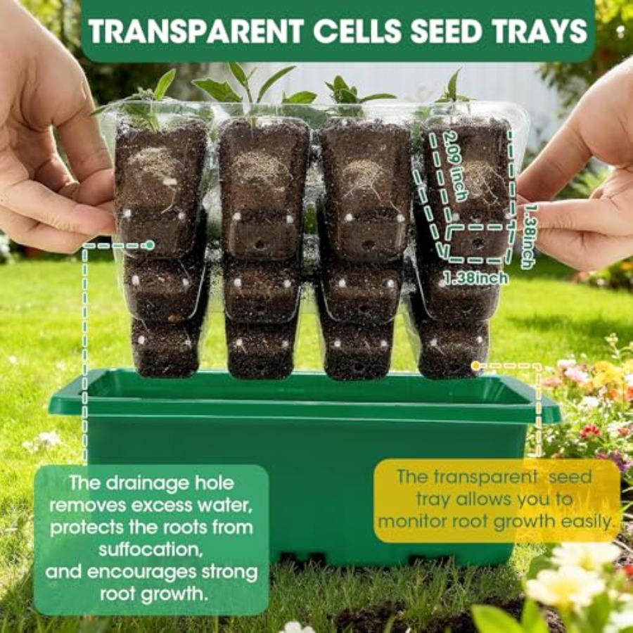 5 pakjes zaadstartbakjes met v - Seed Starter Trays recensie en prijs
